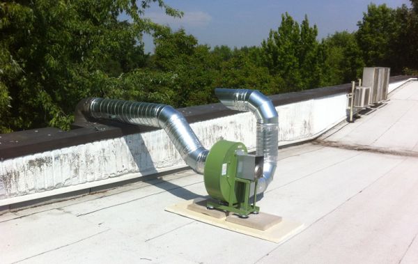 Ventilateur centrifuge monté en toiture